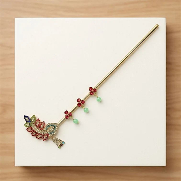 1781048538933.webp Handmade Peacock Bansuri Flute for Kanhaji Ladoo Gopal - Image 1