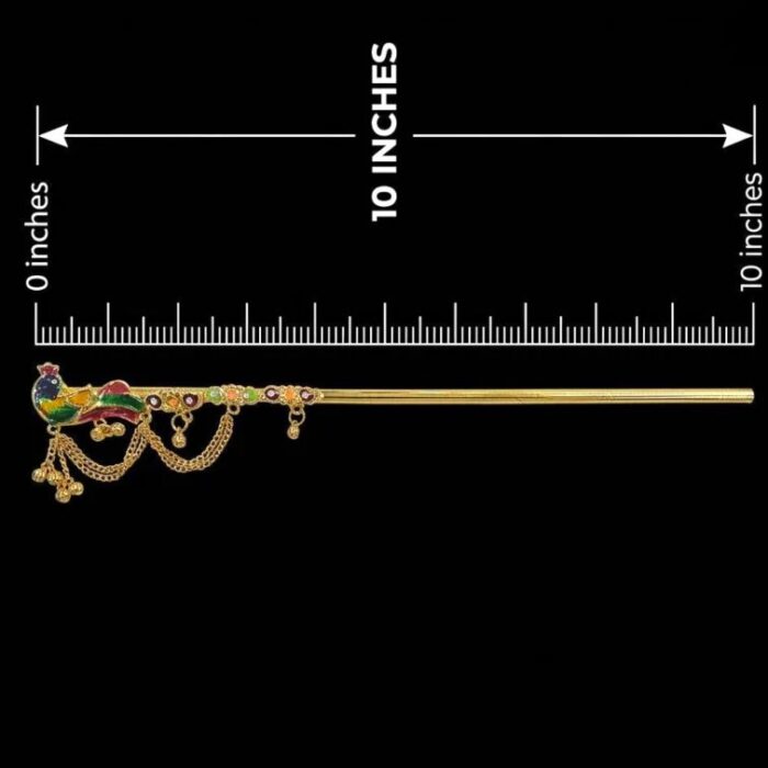 Handmade Peacock Bansuri Flute for Kanhaji Ladoo Gopal - Image 4