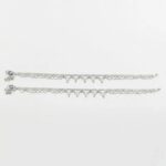 Pair of 925 Sterling Silver Anklets | 10.5 inch Silver Anklets for Adults | Chandi ki Payal - Image 5