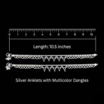 Pair of 925 Sterling Silver Anklets | 10.5 inch Silver Anklets for Adults | Chandi ki Payal - Image 6