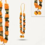 Wedding Garlands Pair – Orange | Garlands for Indian Wedding - Image 3