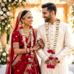 Wedding Garlands Pair-Pinkred