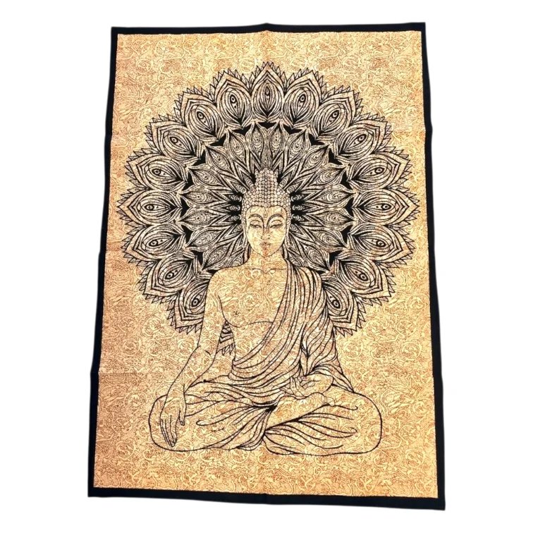 Buddha Tapestry Wall Hanging | Buddha Cotton Tapestry 41x29 Inch