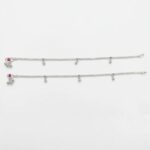 Pair of Pure Silver Anklets for Adults | 10.5" 925 Sterling Silver Payal | Asli Chandi Ki Payal - Image 2