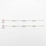 Pair of Pure Silver Anklets for Adults | 10.5" 925 Sterling Silver Payal | Asli Chandi Ki Payal - Image 2