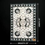 Mystical Celestial Sun & Moon Tapestry | Cotton Tapestry 41x29 Inch - Image 5