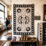 Mystical Celestial Sun & Moon Tapestry | Cotton Tapestry 41x29 Inch - Image 2