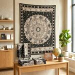 Cosmic Weave Celestial Zodiac | Cotton Tapestry 41x29 Inch - Image 2