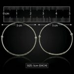 925 Sterling Silver - 5cm - Hoop Earrings - Image 6