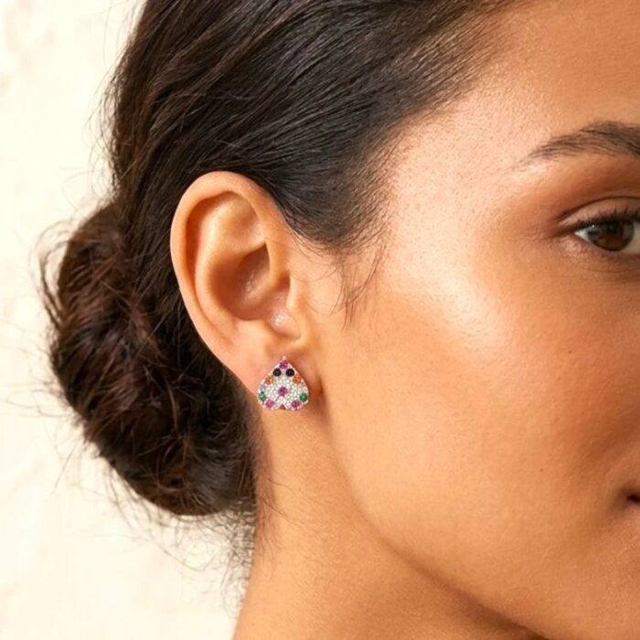 925 Sterling Silver Stud Earrings - Starburst - Image 2