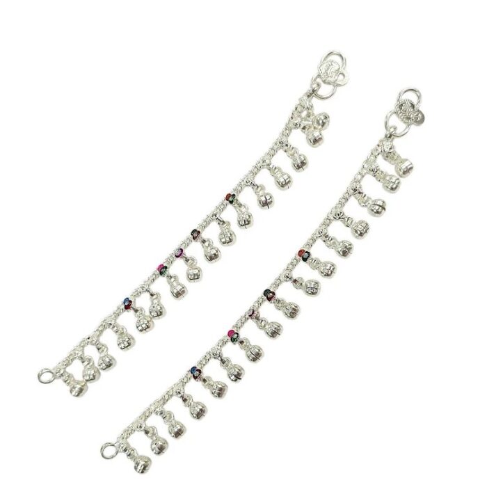 Pair of Pure Silver Anklet - 5.5 inch | Pure silver anklet for baby