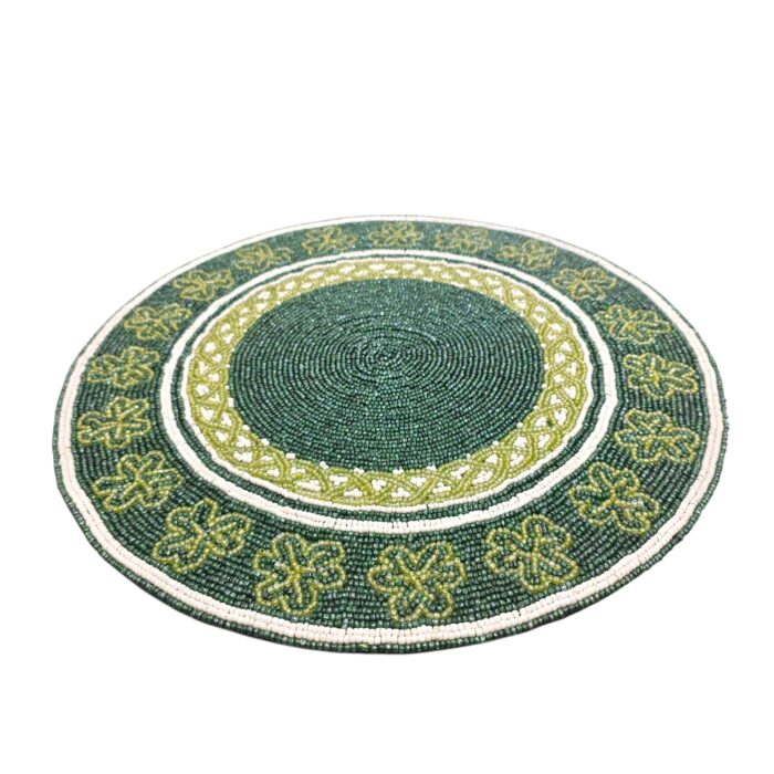 Luxury beaded placemat with satin backing