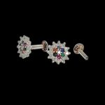 925 Sterling Silver Stud Earrings - Starburst - Image 3