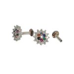 925 Sterling Silver Stud Earrings - Starburst - Image 7