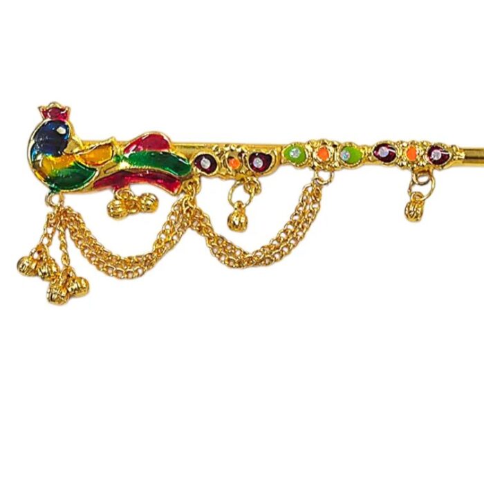 Handmade Peacock Bansuri Flute for Kanhaji Ladoo Gopal - Image 5