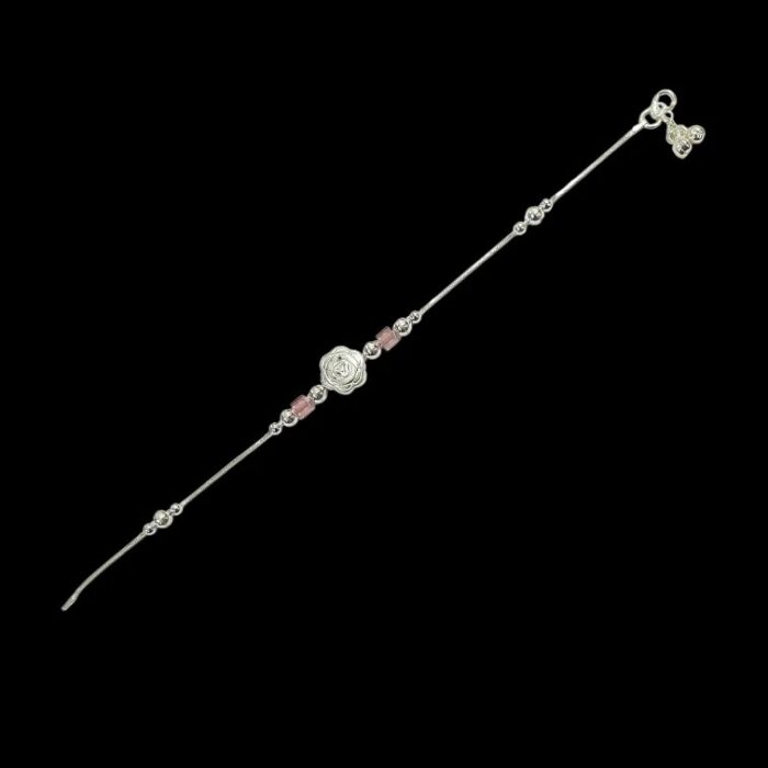 925 Sterling Silver Anklet | Single Anklet for Adults - 9.5 inch - Image 3