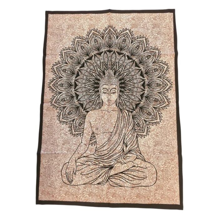 Lite weight Buddha Tapestry | Cotton printed wall hanging from India