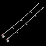 Pair of Pure Silver Anklets for Adults | 10.5" 925 Sterling Silver Payal | Asli Chandi Ki Payal - Image 3