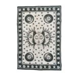 Mystical Celestial Sun & Moon Tapestry | Cotton Tapestry 41x29 Inch