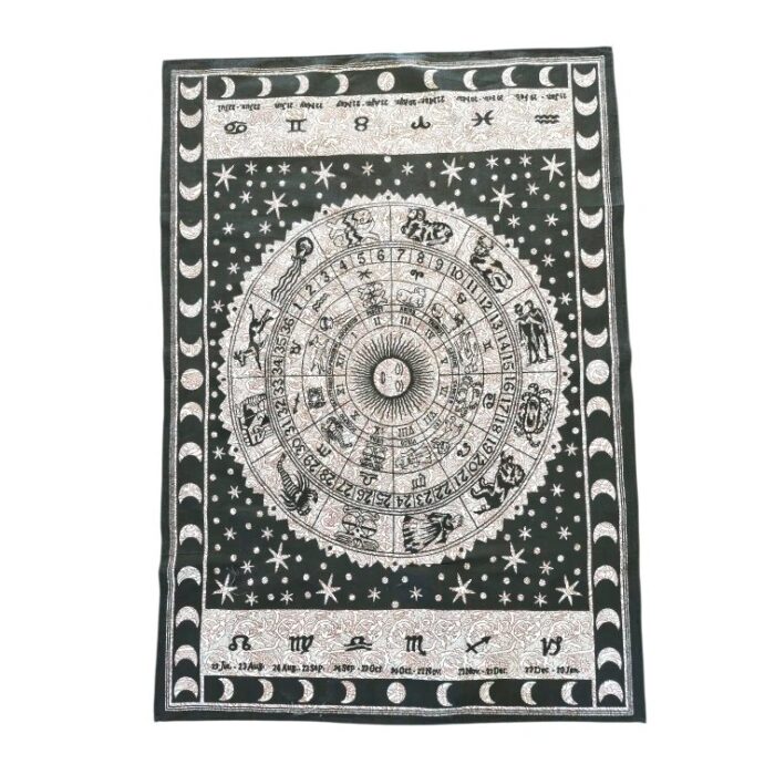 Cosmic Weave Celestial Zodiac | Cotton Tapestry 41x29 Inch - Image 4