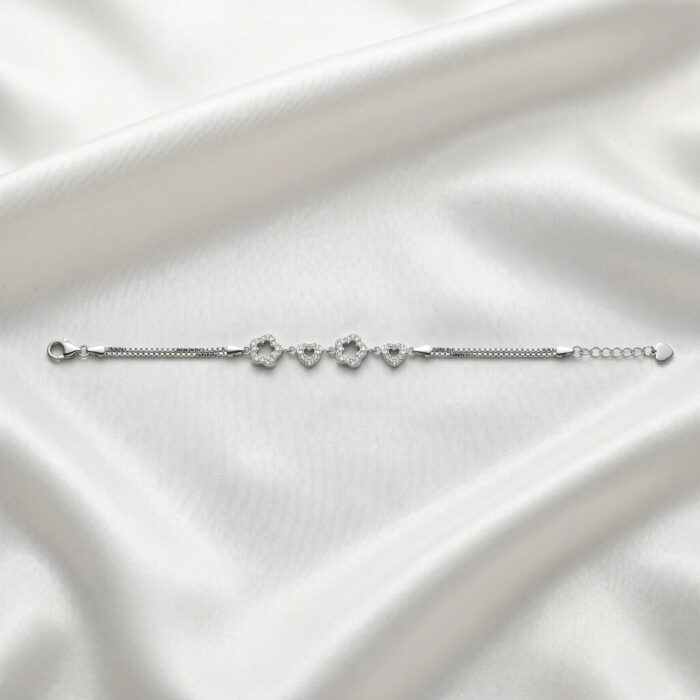 925 sterling silver bracelet for women with zirconia stones