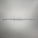 Anti tarnish silver bracelet with zirconia stones