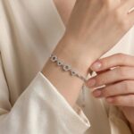 925 sterling silver bracelet for women with zirconia stones