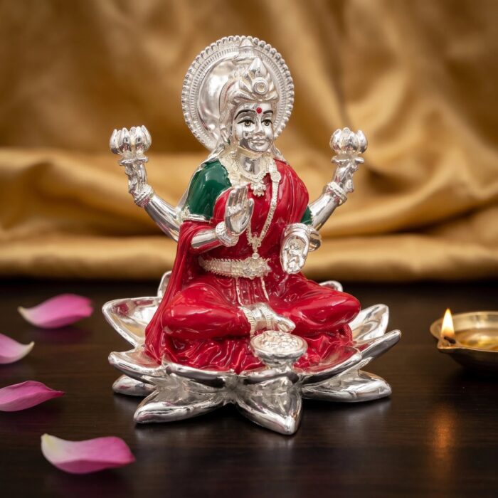 Pure Silver plated Lakshmi Idol