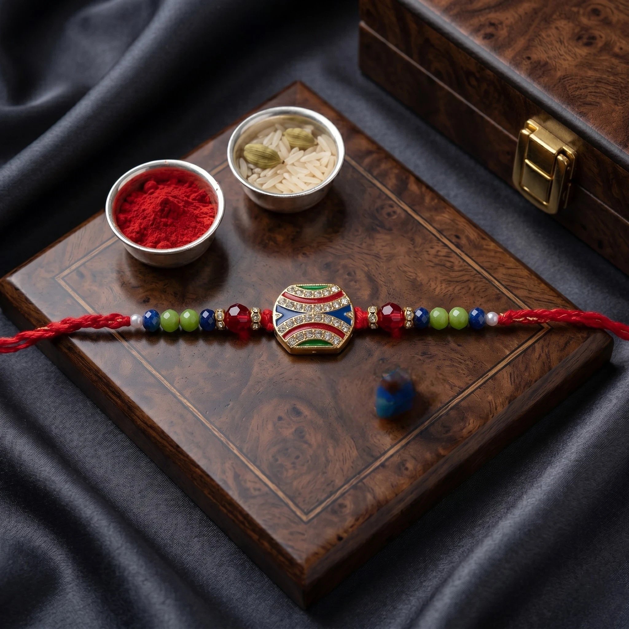 Order online for Quick Rakhi delivery in Canada | No Customs, No delays Luxury Rakhi with Card for your brother in Canada