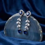 Lite weight Chrome finish AD stone Earrings