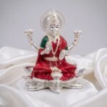 Real silver coated Lakshmi Statue for home and Gift