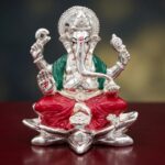 Pure silver coated Ganesha Idol for your home and Gift