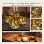 Brass Chowmukh with Handle for Hindu Rituals