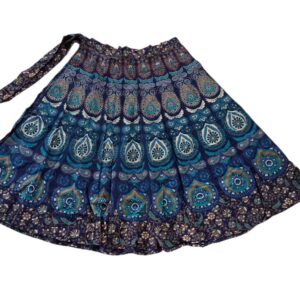 Free Size Wrap Around Cotton Skirt | Traditional Indian Block Printed Skirt