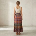 Women's Adjustable Cotton Wrap Skirt | Lightweight Summer Cotton Skirt