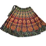 Free Size Wrap Around Cotton Skirt | Traditional Indian Block Printed Skirt