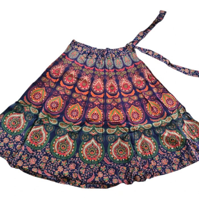 Women's Adjustable Cotton Wrap Skirt | Lightweight Summer Cotton Skirt