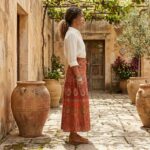 Free Size Wrap Around Cotton Skirt | Traditional Indian Block Printed Skirt