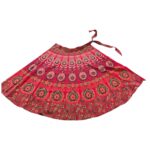 Women's Adjustable Cotton Wrap Skirt - Lightweight Summer Cotton Skirt