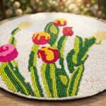Elegant round placemat for table setting decor