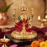 Pure Gold plated Lakshmi Idol