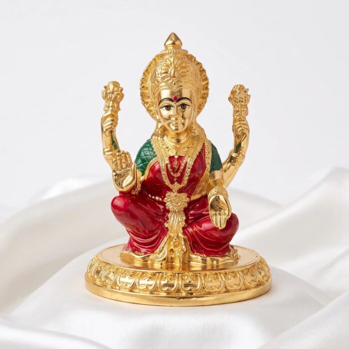Goddess Lakshmi Idol - 24k Gold coated Idol