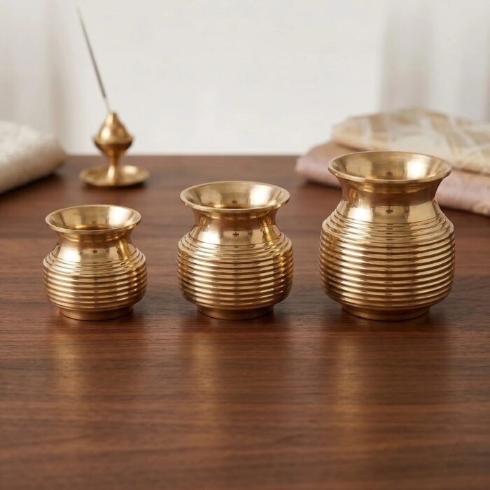 Brass lota with high gloss finish | Brass kalash for home temple worship
