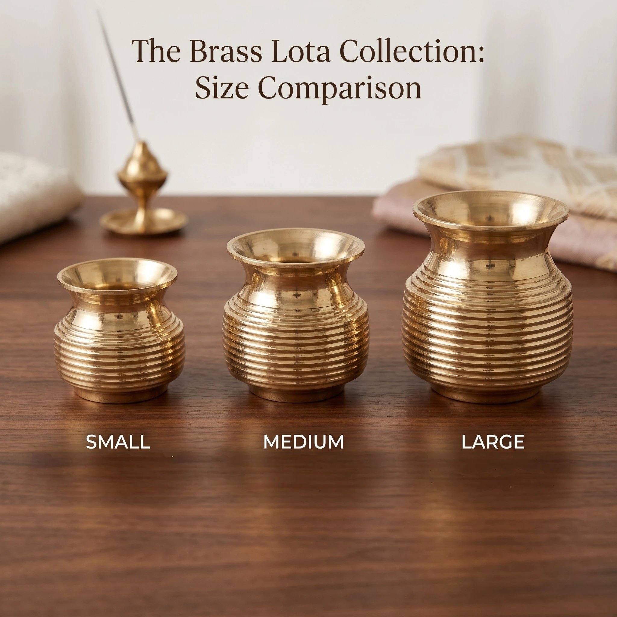 Brass Lota – Available in 3 Sizes Brass Kalash for Pooja | Brass Lota – Available in 3 Sizes