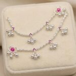 Pair of Pure Silver Anklets - 6.5 inch | Silver Anklet for Baby