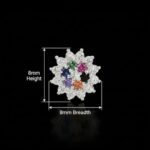 925 Sterling Silver Stud Earrings - Starburst - Image 4