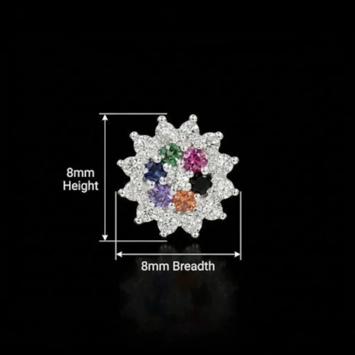 925 Sterling Silver Stud Earrings - Starburst - Image 4