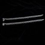 Pair of 925 Sterling Silver Anklets | 10.5 inch Silver Anklets for Adults | Chandi ki Payal - Image 4