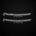 Pair of 925 Sterling Silver Anklets | 10.5 inch Silver Anklets for Adults | Chandi ki Payal - Image 4