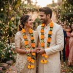 Wedding Garlands Pair – Orange | Garlands for Indian Wedding